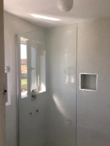 Bathroom refurbishment with new shower
