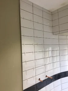 Tiling of a new bathroom